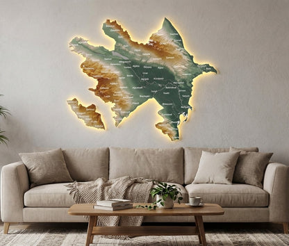 Azərbaycanın Topoqrafik Xəritəsi